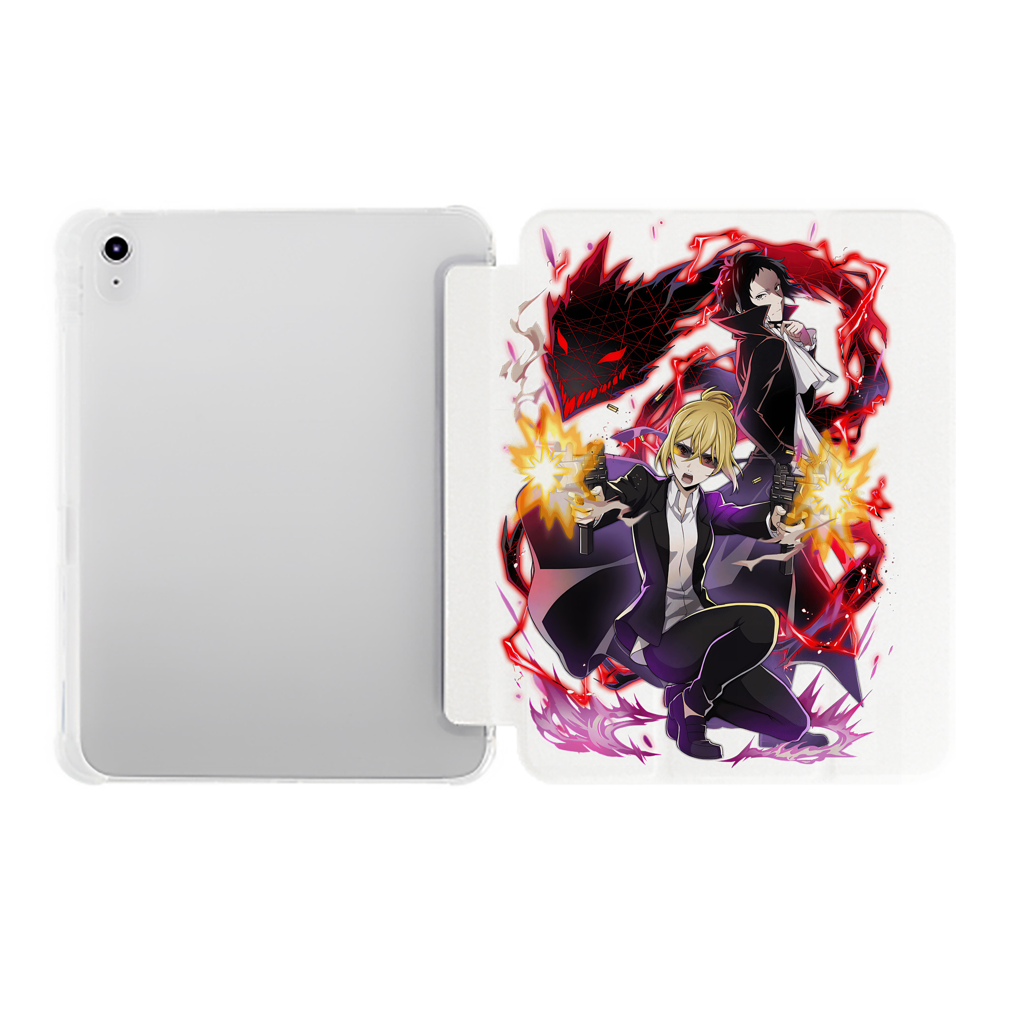 （画像用） 文豪ストレイドッグス Bungo Stray Dogs IPad ケース ペン収納付き 三つ折りスタンド PUレザー×シリコン 対応機種9.5/10.5/10.9インチ